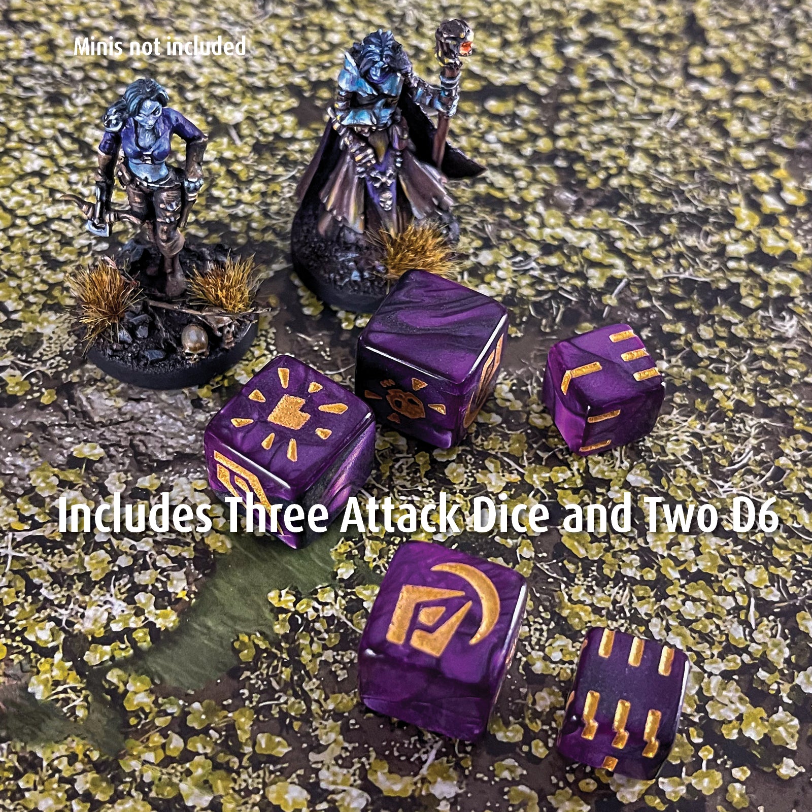 Deep Purple Attack Dice – The WitchBorn®