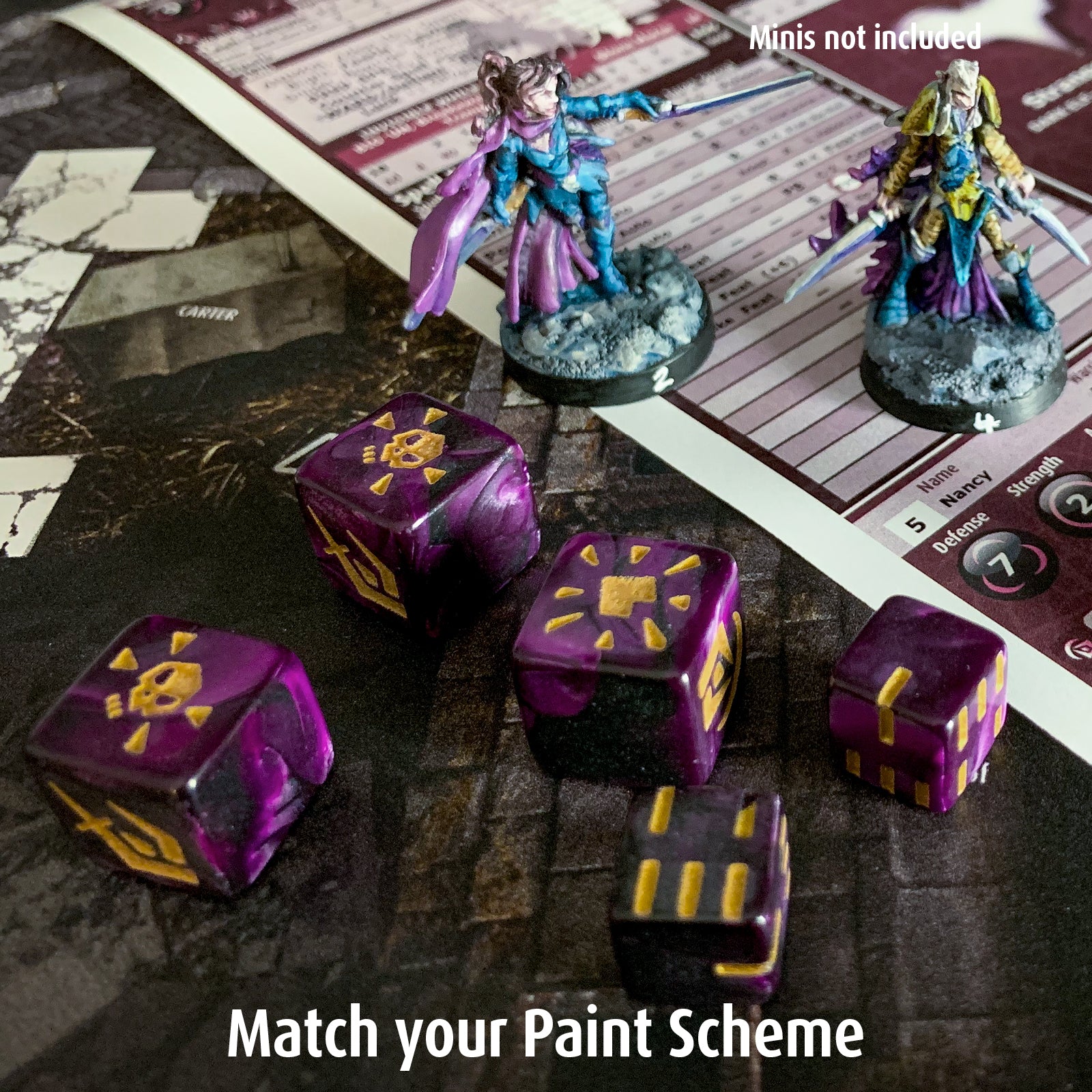 Deep Purple Attack Dice – The WitchBorn®